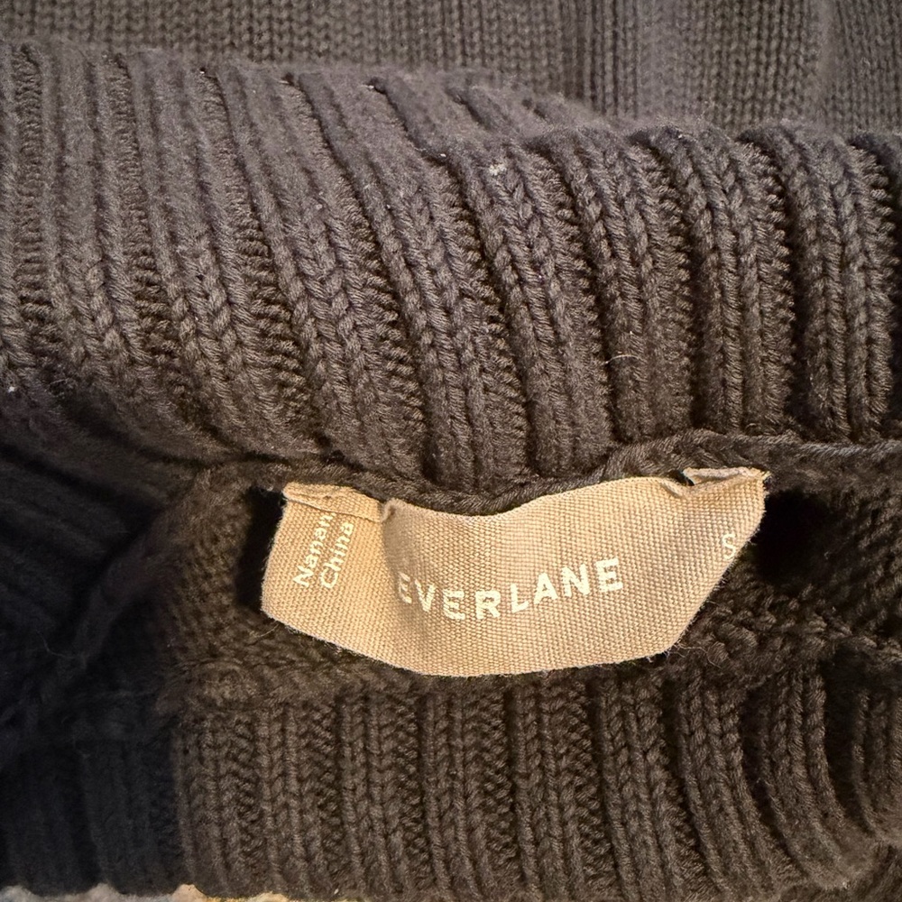 Everlane Black 100% cotton Mock Neck Sweater - Picture 3 of 7